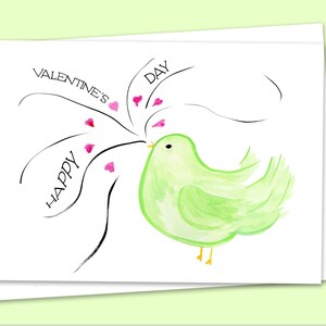 Tarjeta de San Valentín Amor Pájaro
