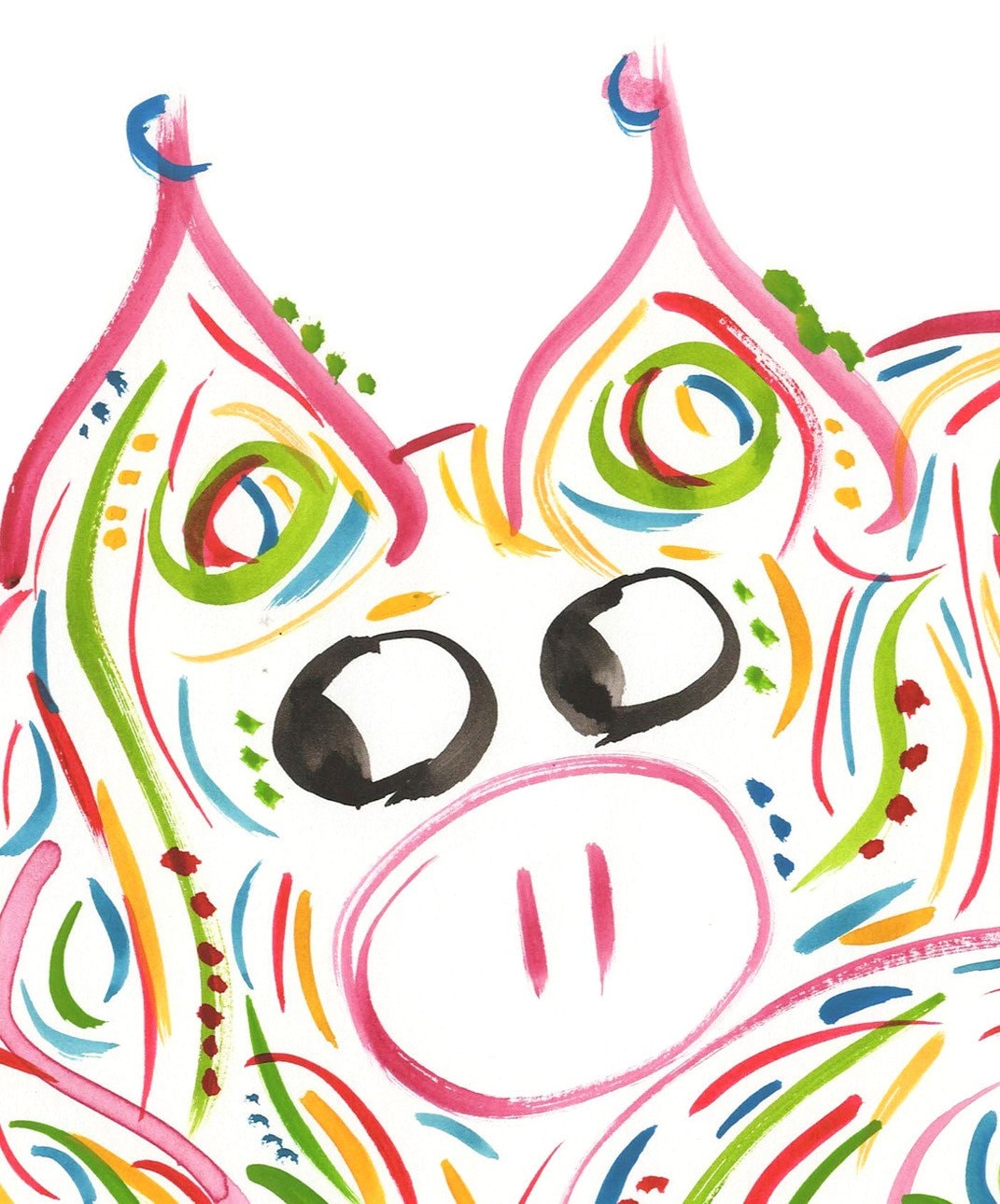 Mother's Day Card Petunia Pig Cute Whimsical - Etsy