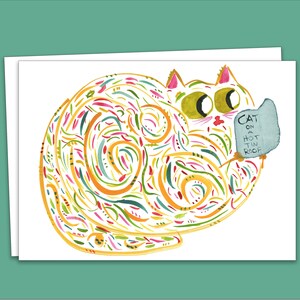 Martha - Colorful Cat Reading A Book - Bookworm Series -Customizable