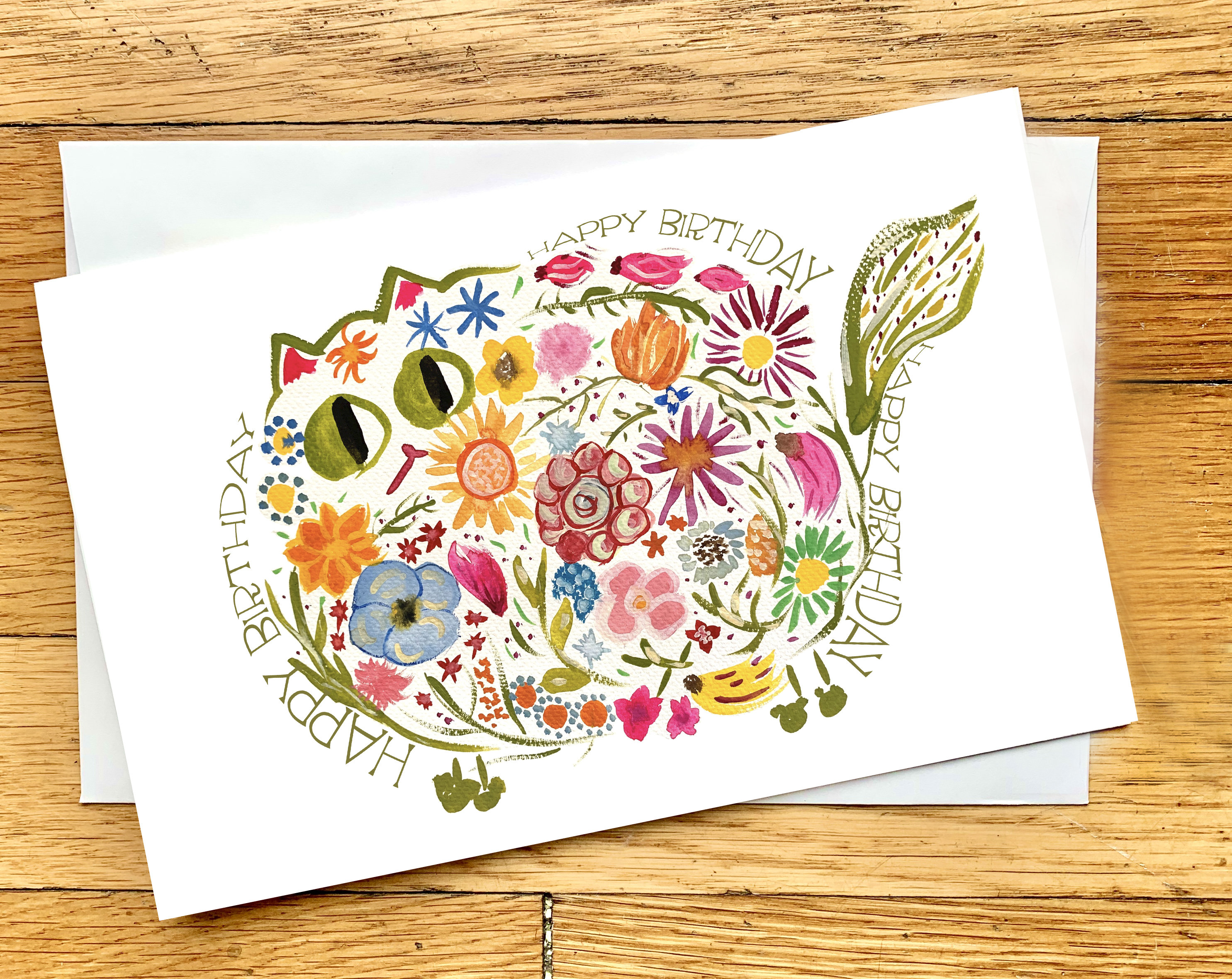 Digital Birthday Card Printable Card Mid-century Modern - Etsy