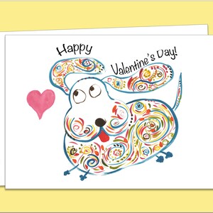 Dia dos Namorados - Cachorro Azul Fofo com Coração e Orelhas Flácidas - Arte Original - Nome: Buddy