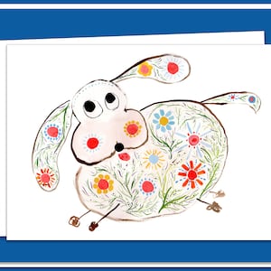 Adorável pequena Gracie - Arte em aquarela - Cartão para todas as ocasiões - Personalizável
