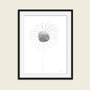 Original Art In Pencil - &quot;Daisy&quot; - From My Floral Collection