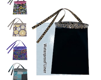 Black Leopard Car Trash Bag with Reusable Waterproof Liner and Disposable Bags For Auto Garbage (Black Leopard)