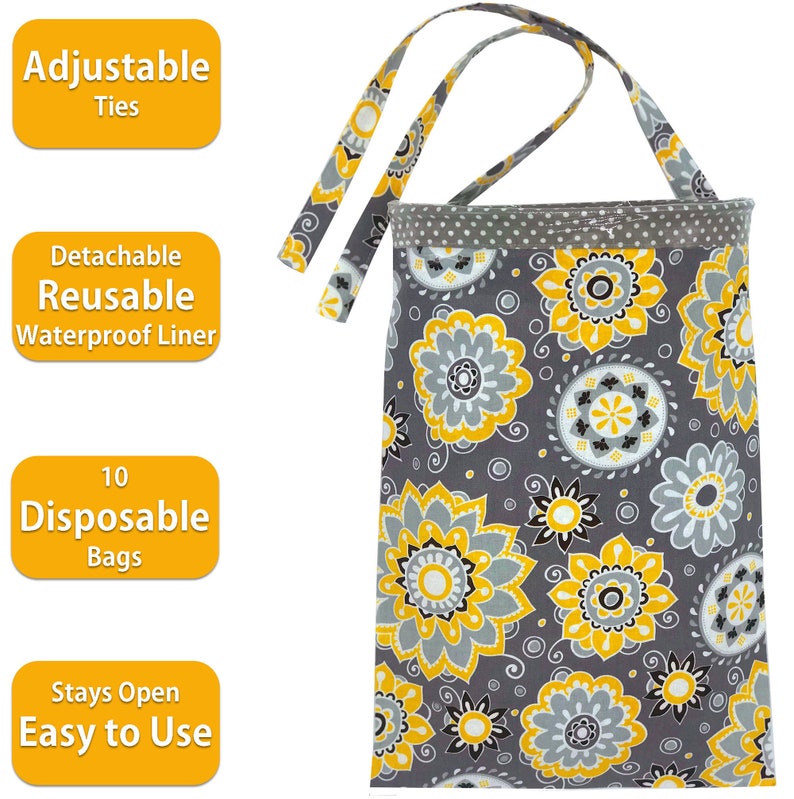 Car Trash Bag Trash Bag for Car With Reusable Waterproof Liner and