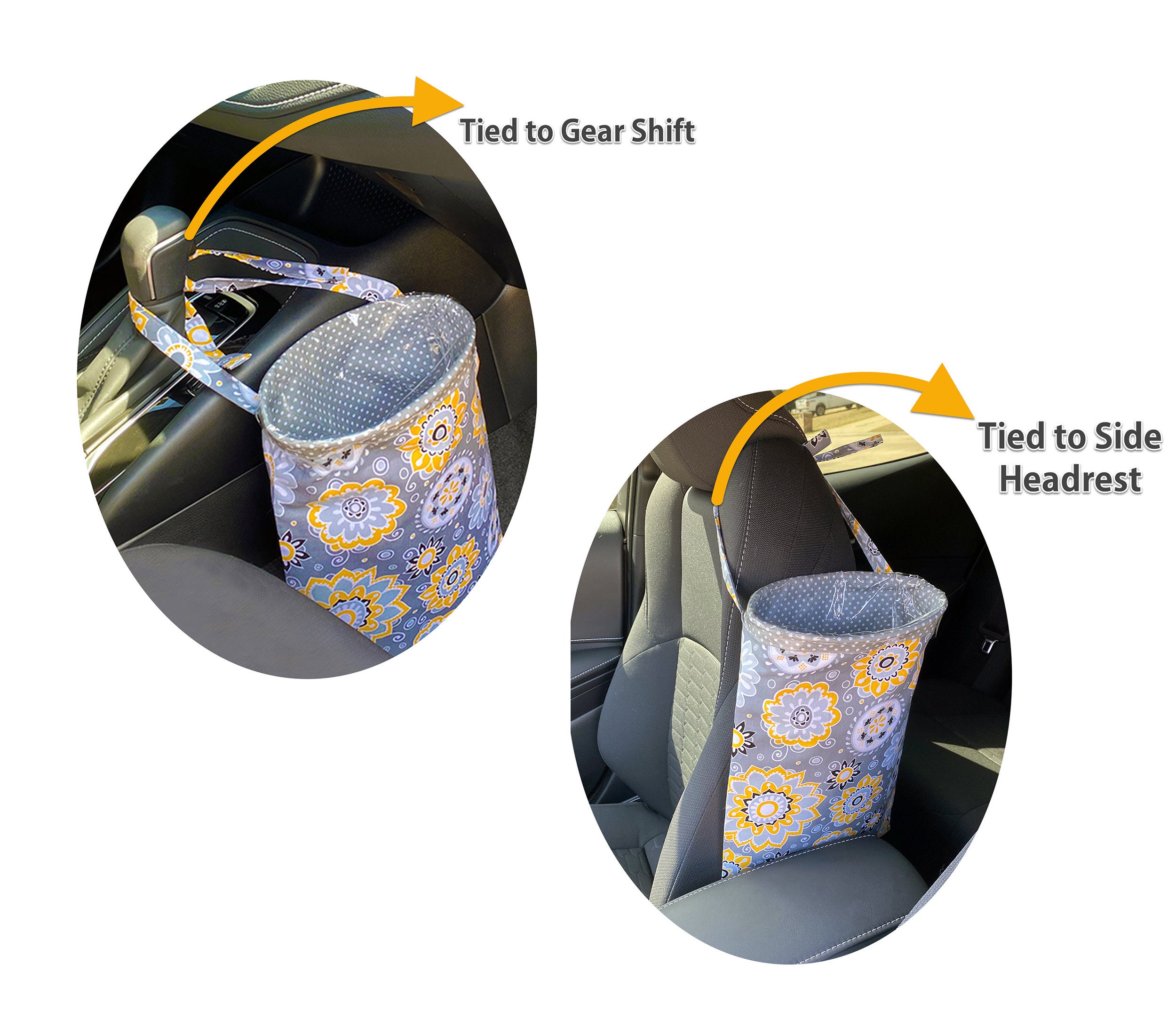 Car Trash Bag Trash Bag for Car With Reusable Waterproof Liner and