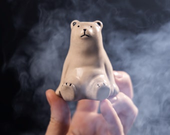 Pocket Bear Ceramic Pipe - Cute Glass Hand Pipe