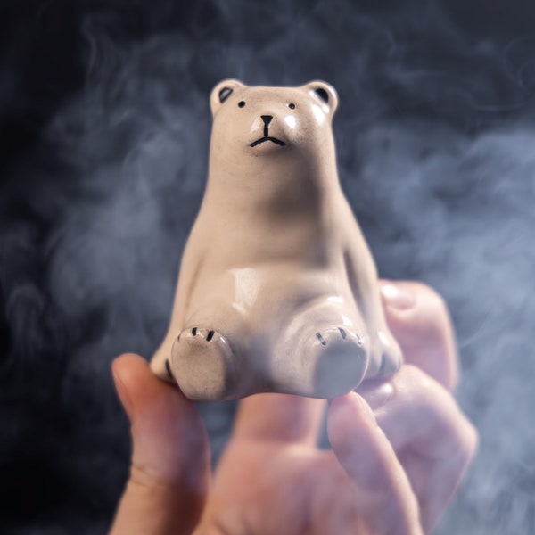 Pocket Bear Ceramic Pipe - Cute Glass Hand Pipe