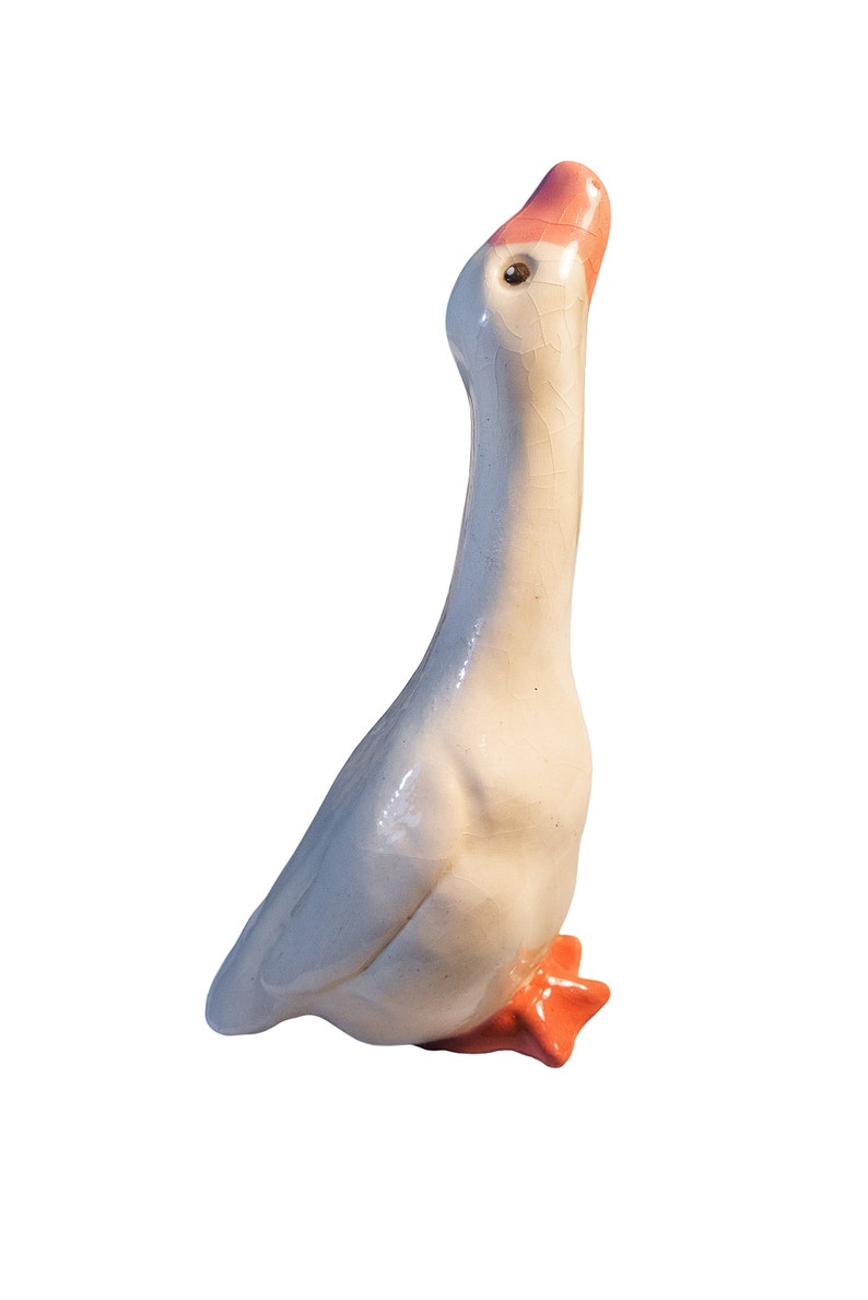 Ceramic Country Goose Goose Duck Figurine Art Pipe Etsy