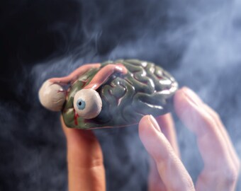 Glass brain one hit bowl ceramic pipes girls gifts