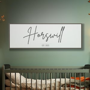 Last Name Sign, Family Name Sign, Wedding Gift, Housewarming Gift, Established Wood Frame, Family Name Established Sign, Personalized Custom