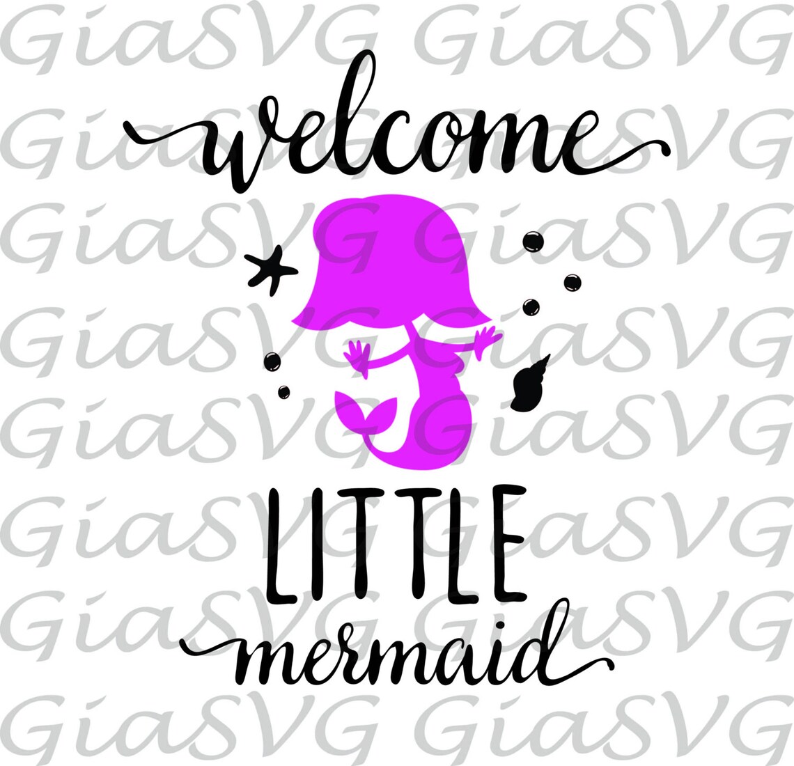 Download Little Mermaid SVG newborn girl svg baby svg baby mermaid ...