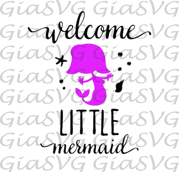 Download Little Mermaid Svg Newborn Girl Svg Baby Svg Baby Mermaid Etsy