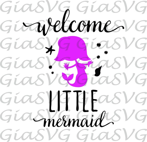 Download Little Mermaid Svg Newborn Girl Svg Baby Svg Baby Mermaid Etsy