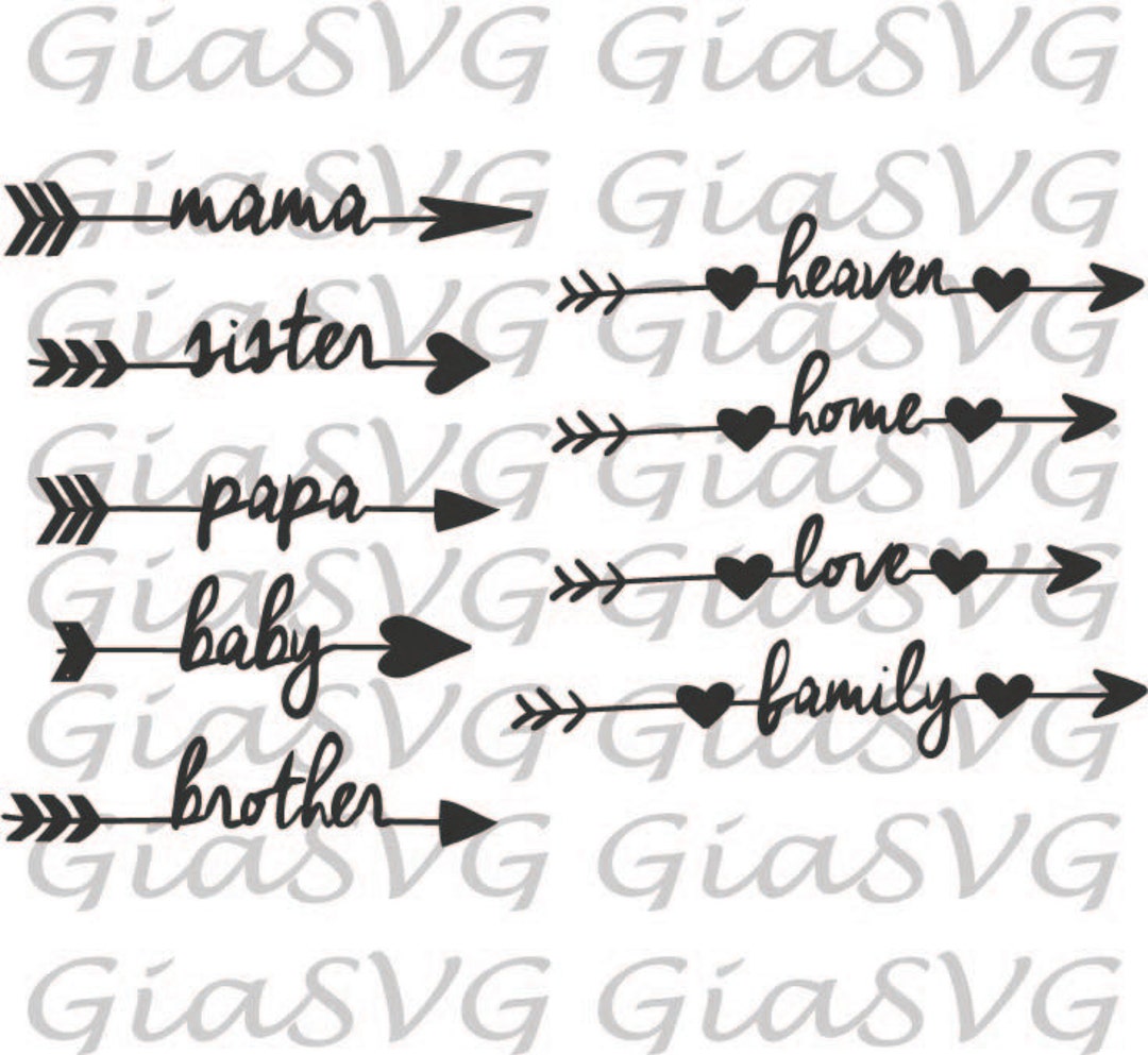 Family Arrows SVG Mother Svg Father Svg Baby Svg Home Svg - Etsy