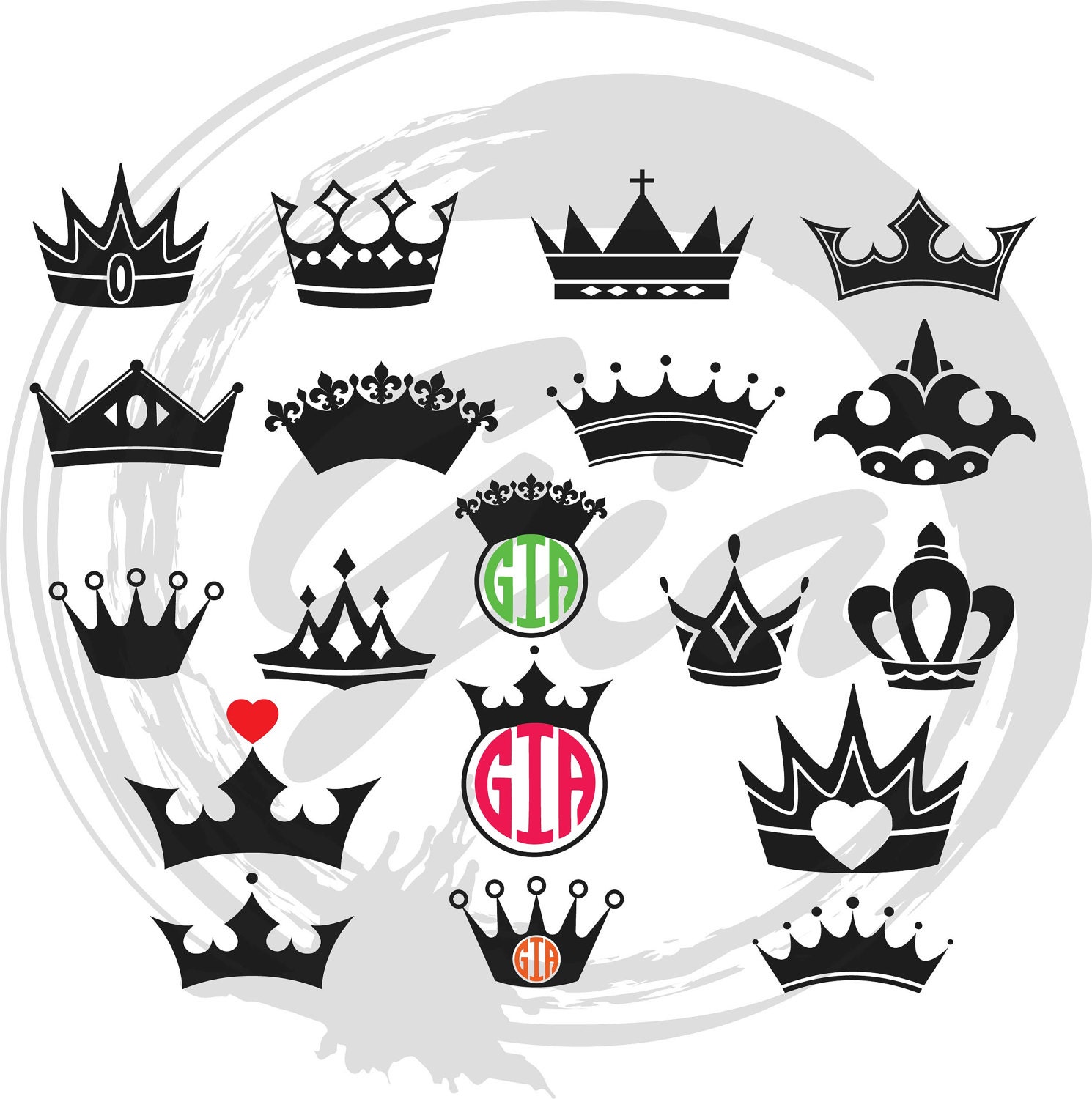 Crown Clipart Svg King Crown Svg Queen Crown Svg Princess Etsy