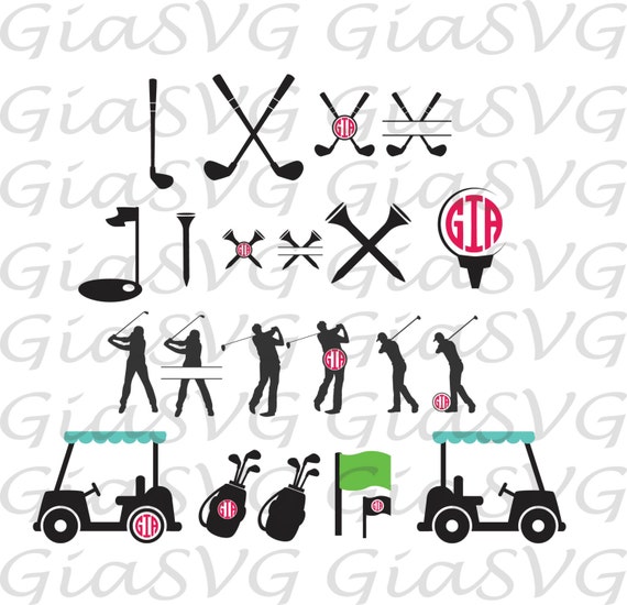 Download Golf Monogram Svg Golf Split Svg Golf Clipart Svg Ready To Etsy