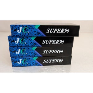 Blank Audio Cassettes JC Super90 Set of 4 New Sealed Vintage Music Recording