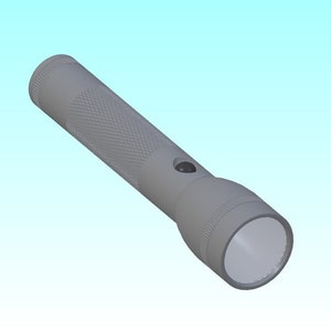 Mag Style Flashlight Mini 1:12 Scale model for Dollhouse or Miniatures. STL for Resin Print