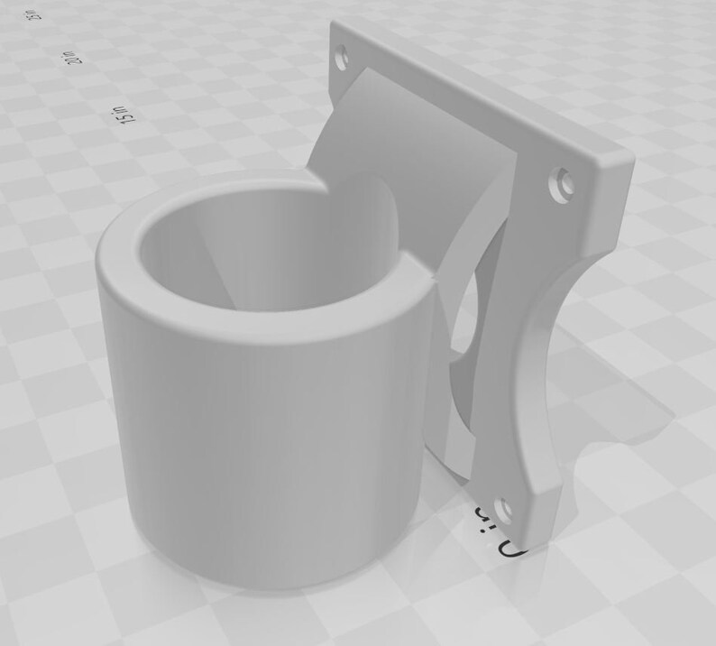 Puede incluir: Un soporte de pared de pl&aacute;stico blanco con un soporte cil&iacute;ndrico. El soporte est&aacute; dise&ntilde;ado para sostener un objeto redondo, como una botella o una lata.