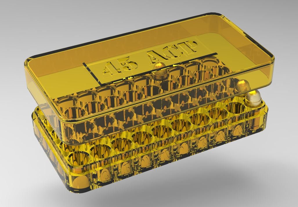 45 ACP (50 Round) Ammo Box STL. for 3D Printing or CNC - Etsy