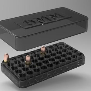 Scatola di munizioni da 9 mm (50 colpi) STL per la stampa 3D.