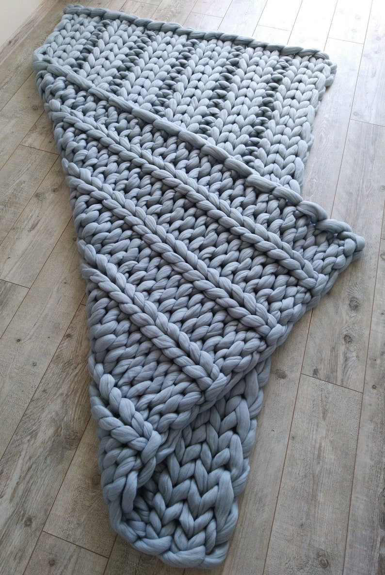 Chunky Knit Throw. Chunky Knit Blanket. Merino Wool Blanket. Etsy