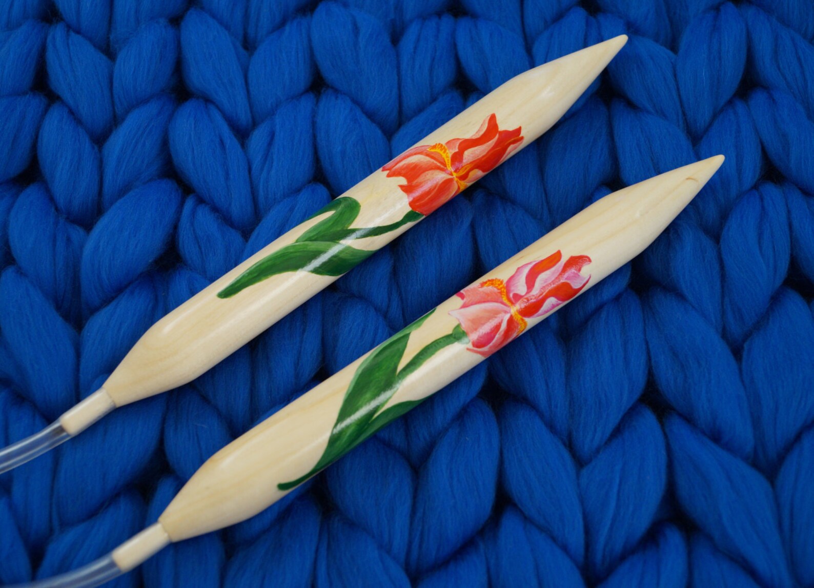 Giant knitting needles 30 mm/1.18. Circular wooden Etsy