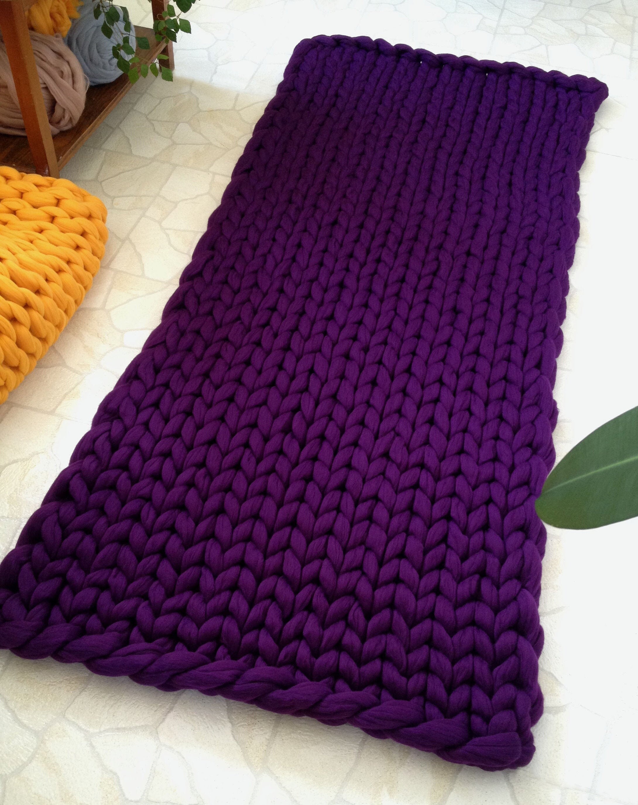 Chunky knit. Chunky knit blanket throw. Knit blanket. Super Etsy