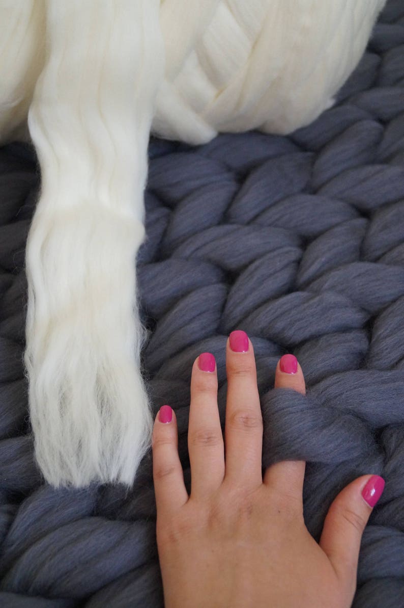 100 Australian Merino Wool Yarn for Chunky Knit Blanket. DIY Etsy