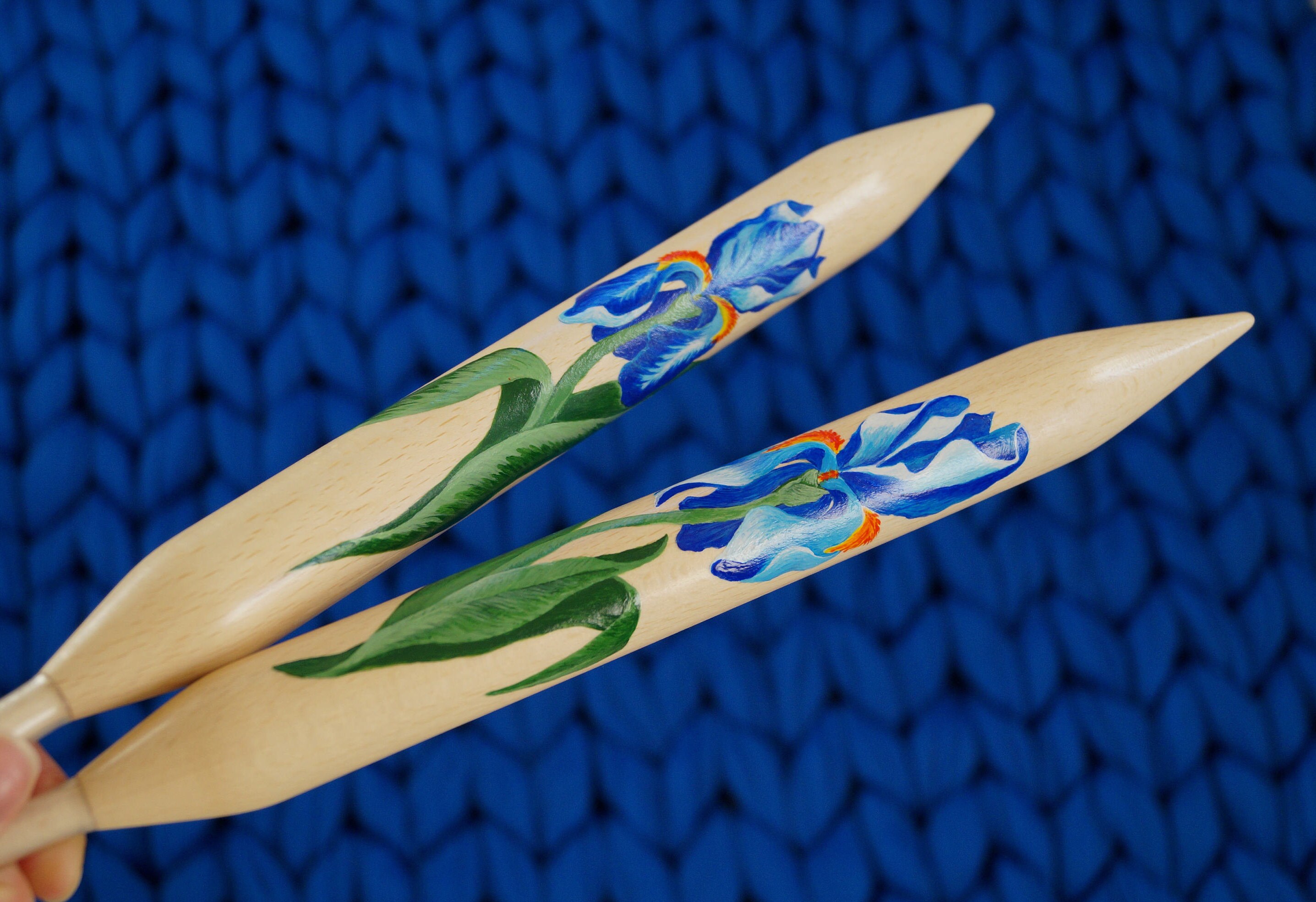 Giant knitting needles 30 mm/1.18. Circular wooden Etsy