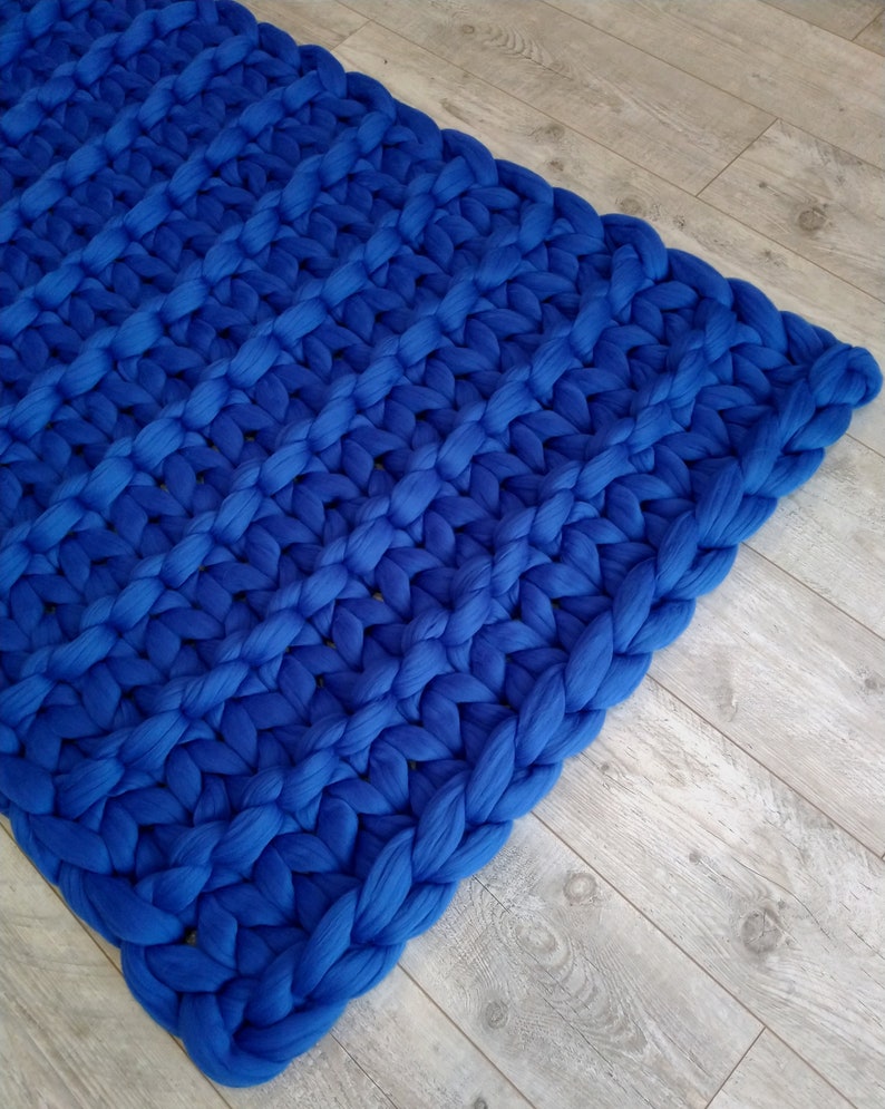 Mauve Chunky knit blanket. Thick knit throw. Chunky knit Etsy