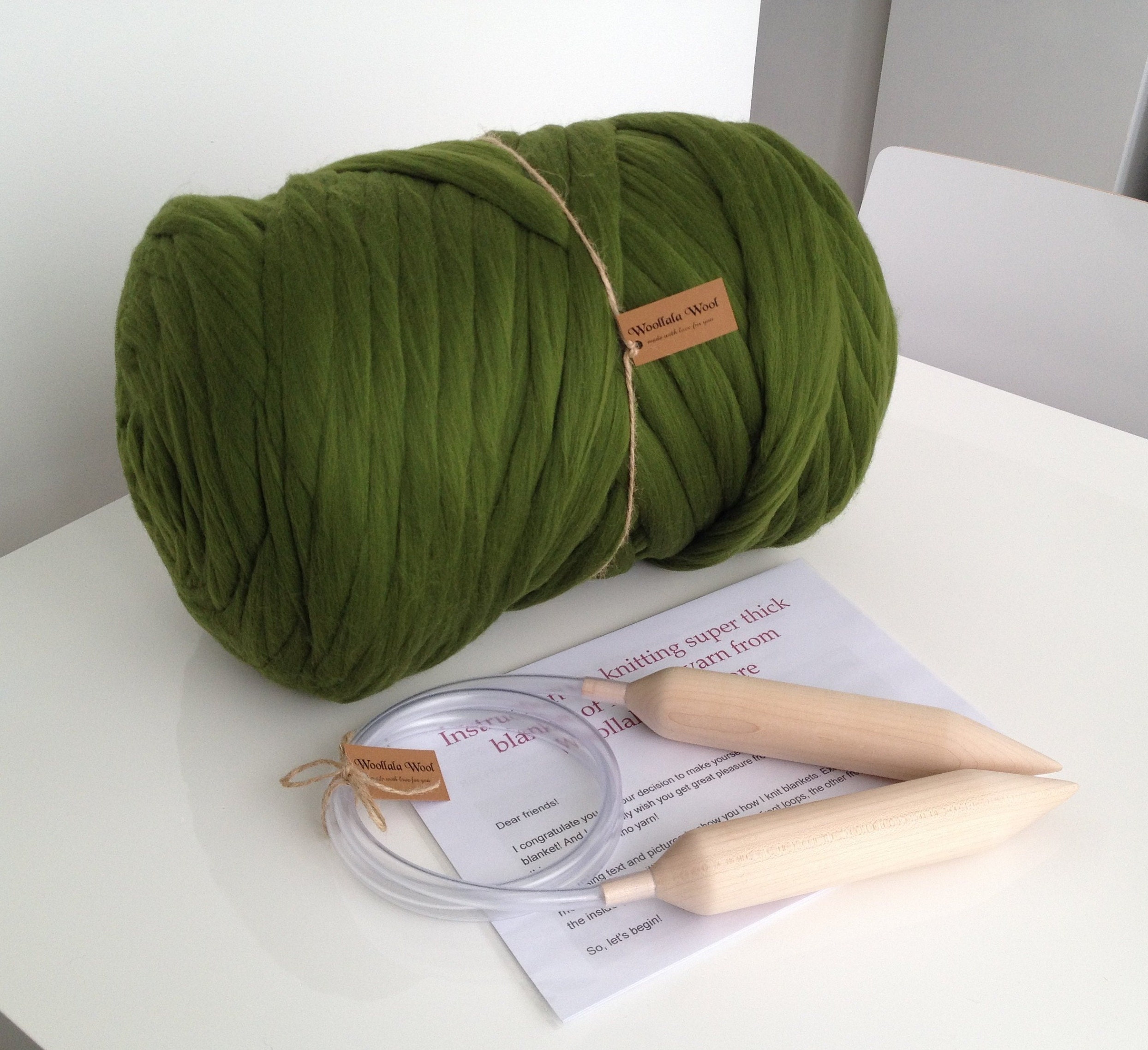 Chunky Knit Blanket. Australian Merino Wool DIY Knit | Etsy