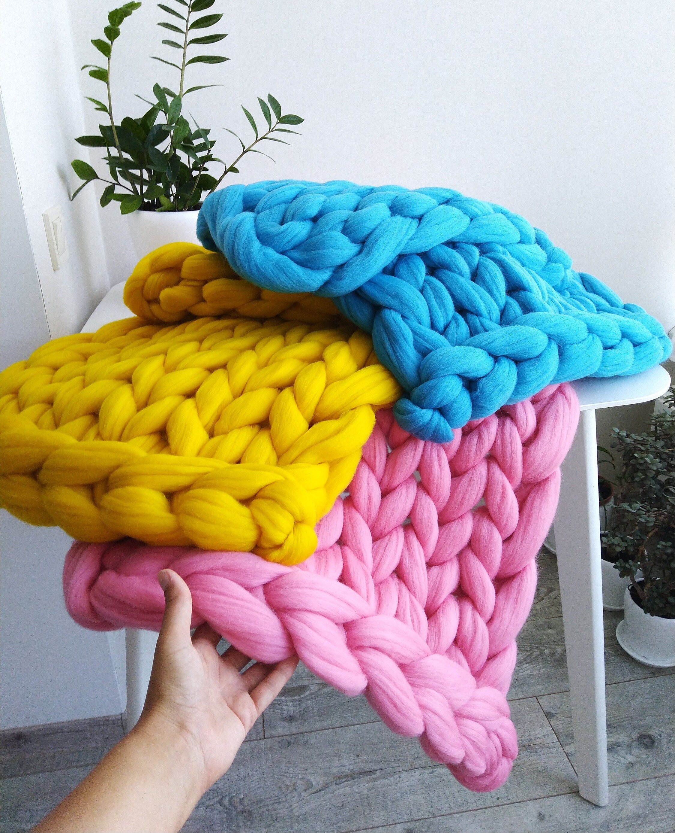 Chunky knit. Chunky knit blanket throw. Knit blanket. Super Etsy