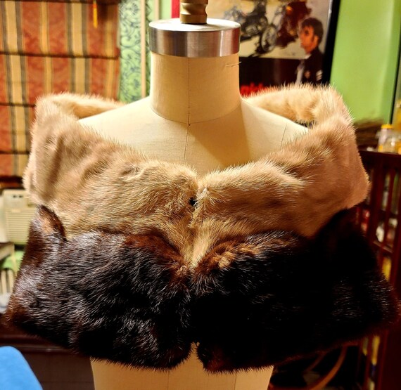 Vintage 50s mink stole - image 1