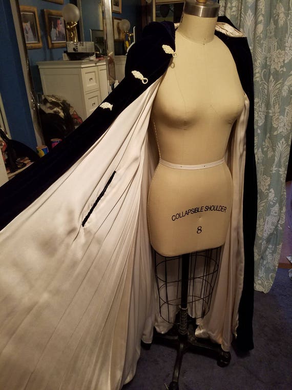 Opera Cape silk velvet lined in silk charmeuse wit