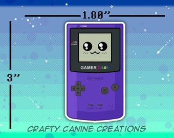Kawaii Game Boy Color - 3&quot; Die Cut Sticker