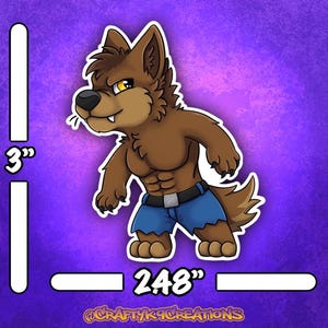 Werewolf - 3&quot; Die Cut Sticker