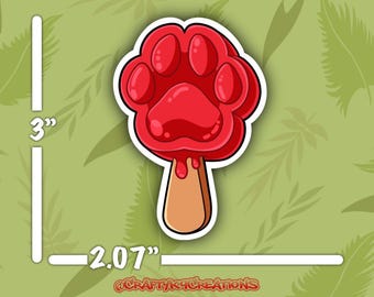 Pawpsicle - 3" Die Cut Sticker