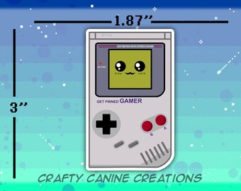 Kawaii Game Boy - 3" Die Cut Sticker