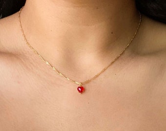 Dainty Tiny Cubic Heart Necklace