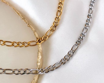 Stainless Steel Figaro Chain Necklace