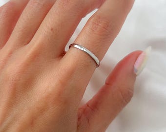 2mm Thin Stainless Steel Ring (Silver) (Sizes 5, 6, 7, 8, 9)