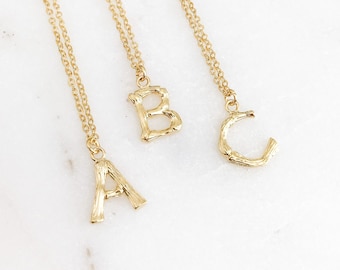 Bamboo Initial Letter Necklace