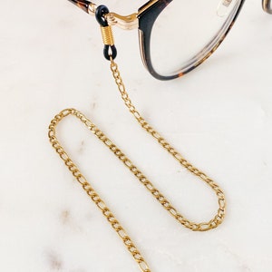 Gold Stainless Steel Figaro Glasses Chain