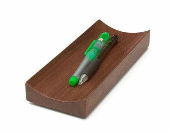 Black Walnut Pen Tray, Pencil Holder for your Desktop at Home or the Office, Free Shipping