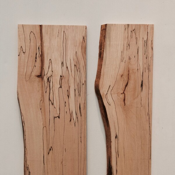 Spalted Maple Wood Pieces (2), Great material for small projects. Completely air-dried. Free shipping.