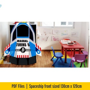 Spaceship front, photo booth DIY Digital file/Printable. image 3