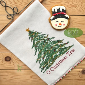 Christmas Tree a Christmas Cross Stitch Pattern PDF, Christmas decorating, holiday cross stitching, handmade Christmas decoration
