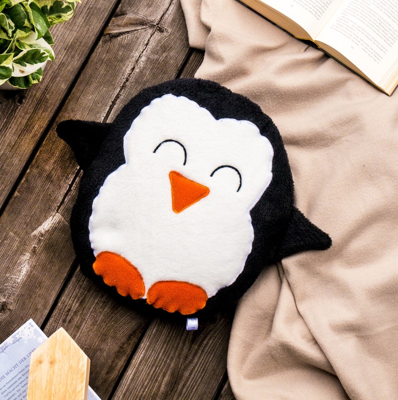 Cuddly set penguin pillow and grain pillow image 10